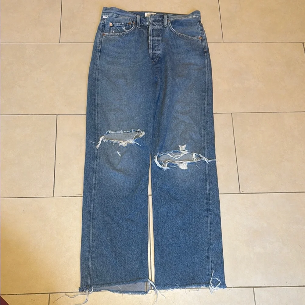 Citizens of Humanity Eva High Rise Distressed Blue Jeans size 27 - Picture 3 of 12